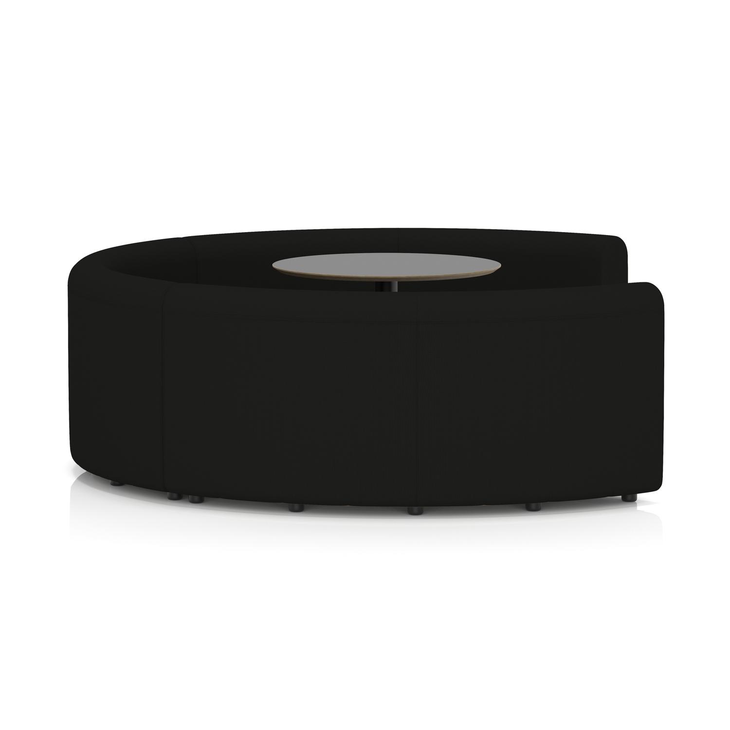 Mawsley Modular Seating Set Circular Booth Low Back With Black Table in Era - Forward