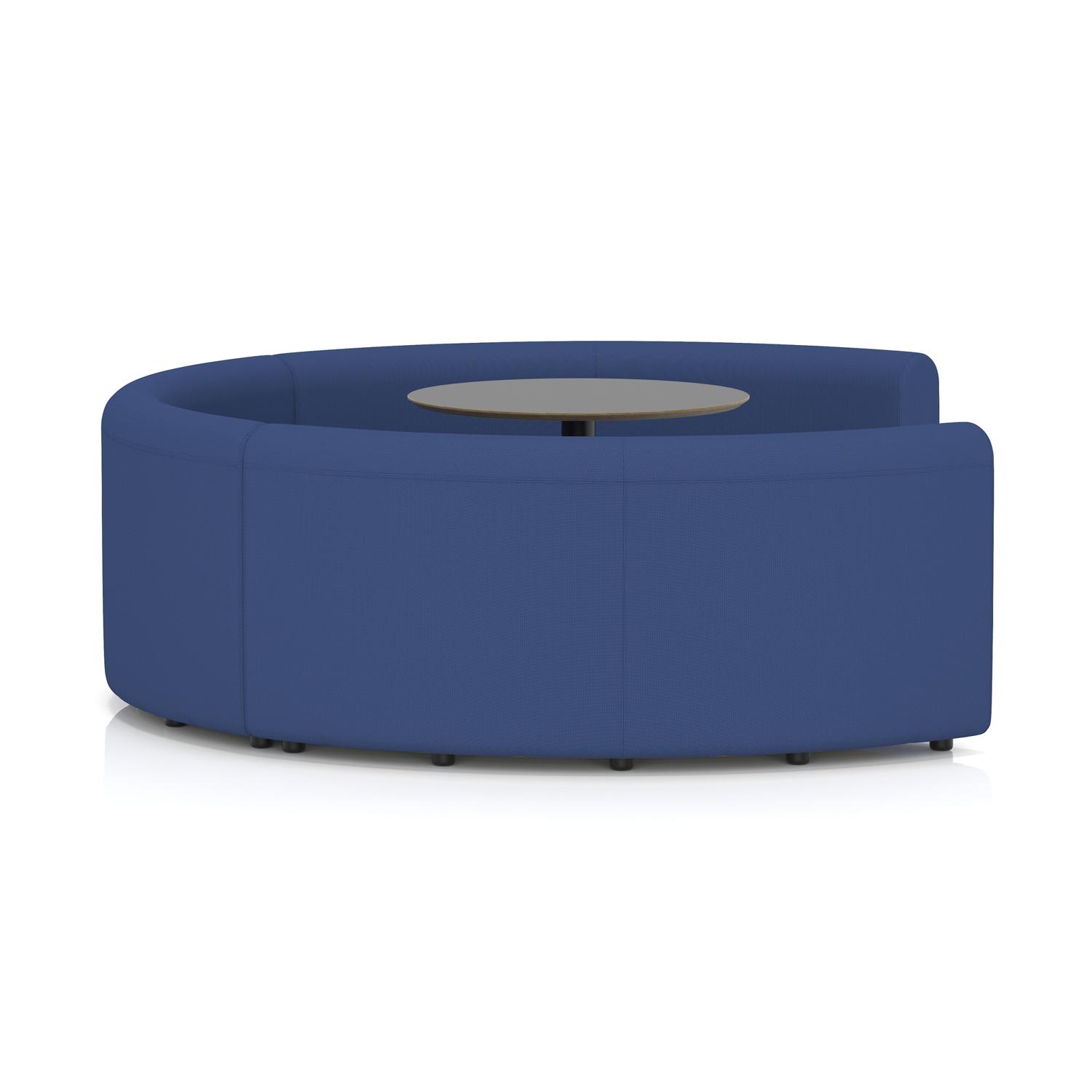 Mawsley Modular Seating Set Circular Booth Low Back With Black Table in Era - Perennial