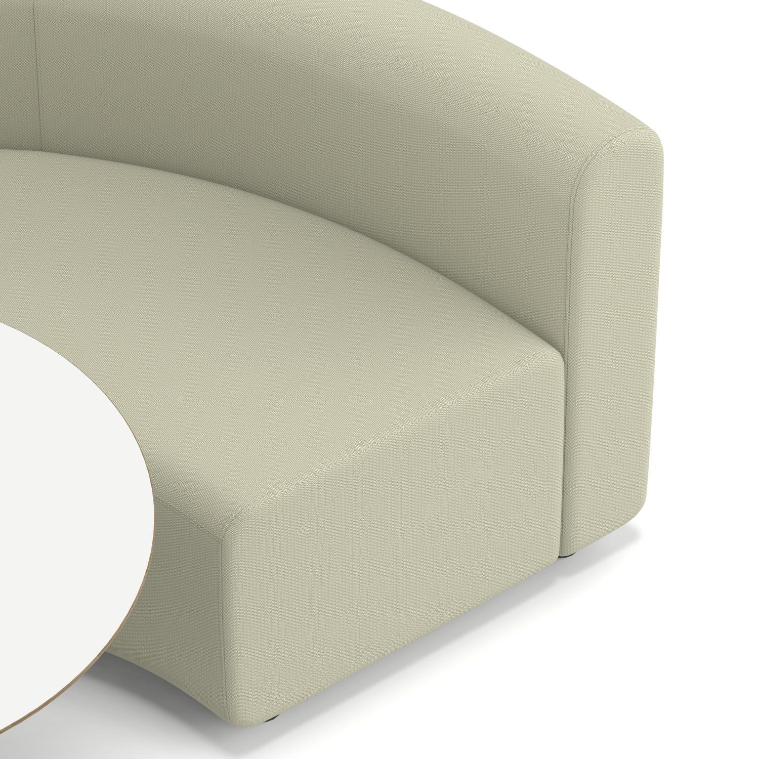 Mawsley Modular Seating Set Circular Booth Low Back With White Table in Era - Futurist