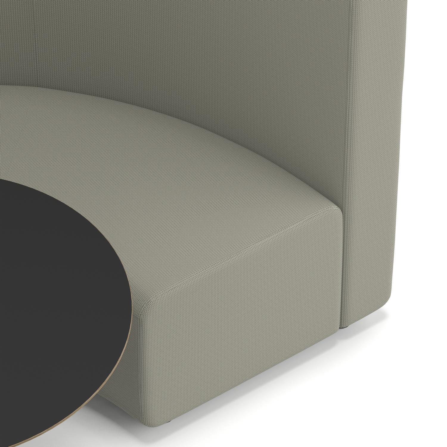 Mawsley Modular Seating Set Circular Booth High Back With Black Table in Era - Generation