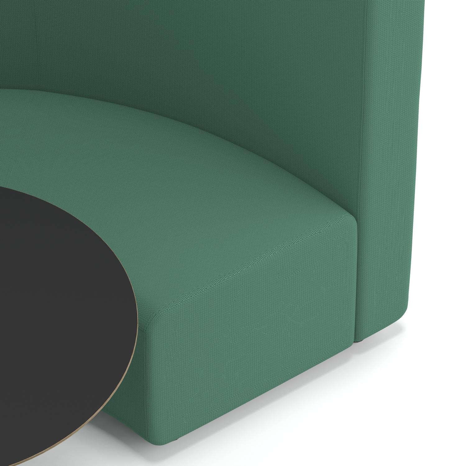 Mawsley Modular Seating Set Circular Booth High Back With Black Table in Era - Rest