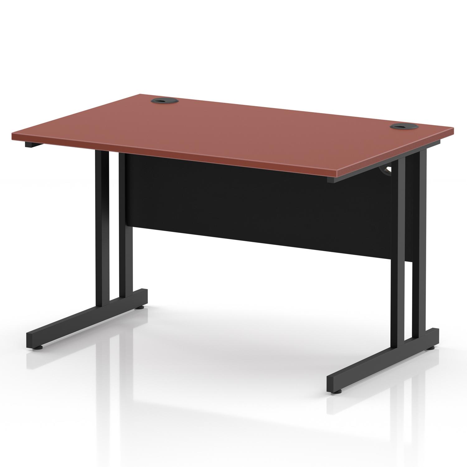 Impulse 1200 x 800mm Straight Office Desk Brick Red Top Black Cantilever Leg Impulse 1200 x 800mm Straight Office Desk Brick Red Top Black Cantilever Leg
