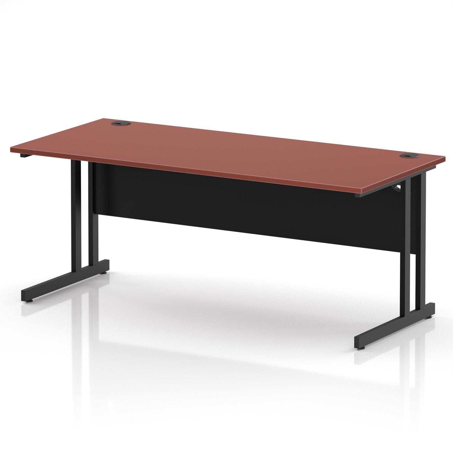 Impulse 1800 x 800mm Straight Office Desk Brick Red Top Black Cantilever Leg Impulse 1800 x 800mm Straight Office Desk Brick Red Top Black Cantilever Leg