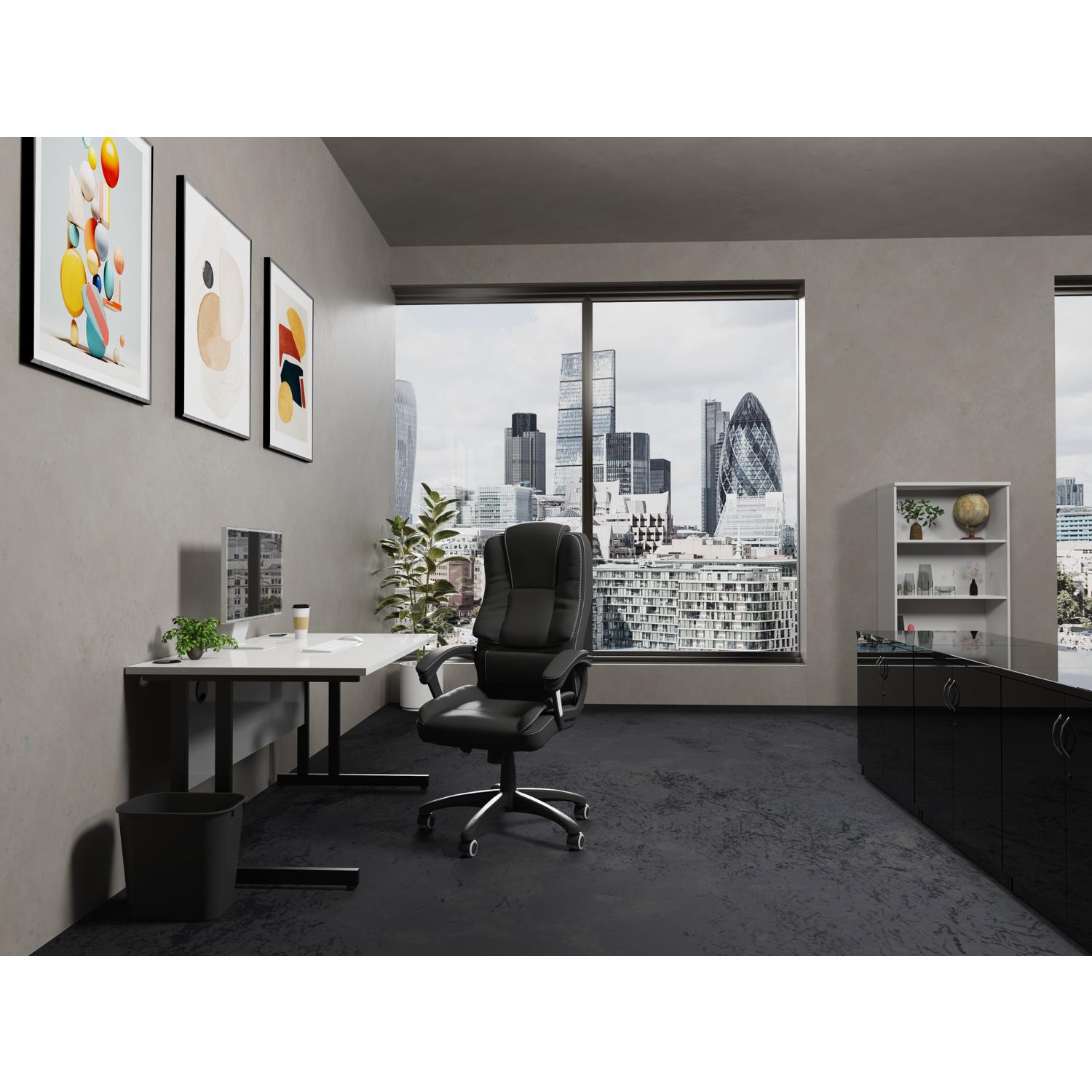 Impulse 1600mm Bookcase Black