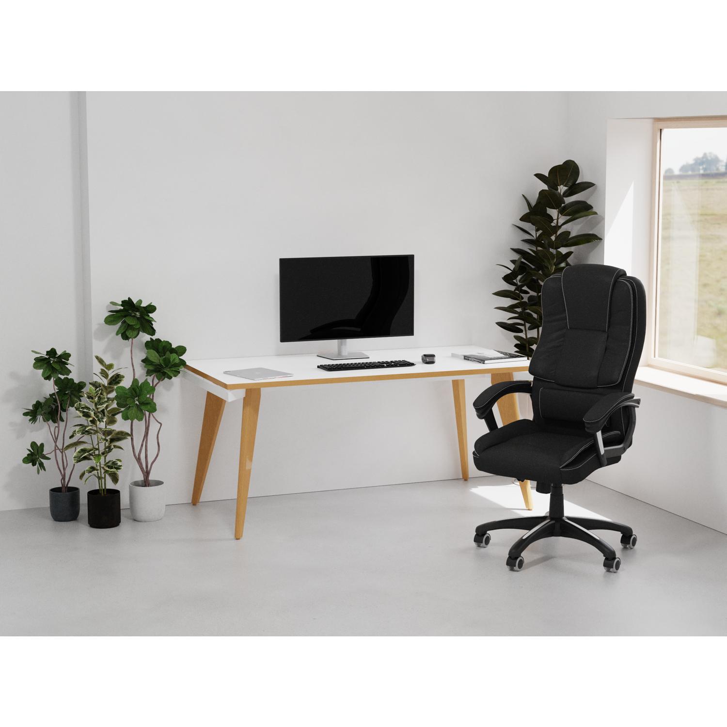 Dakota High Back Black Leather Look Chair