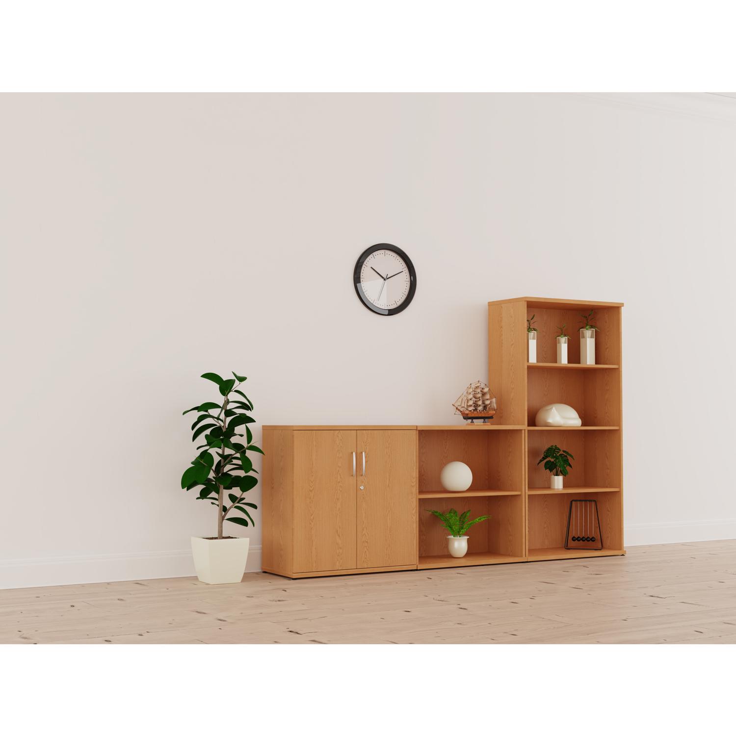 Impulse 800mm Bookcase Walnut and White Impulse 800mm Bookcase Walnut and White