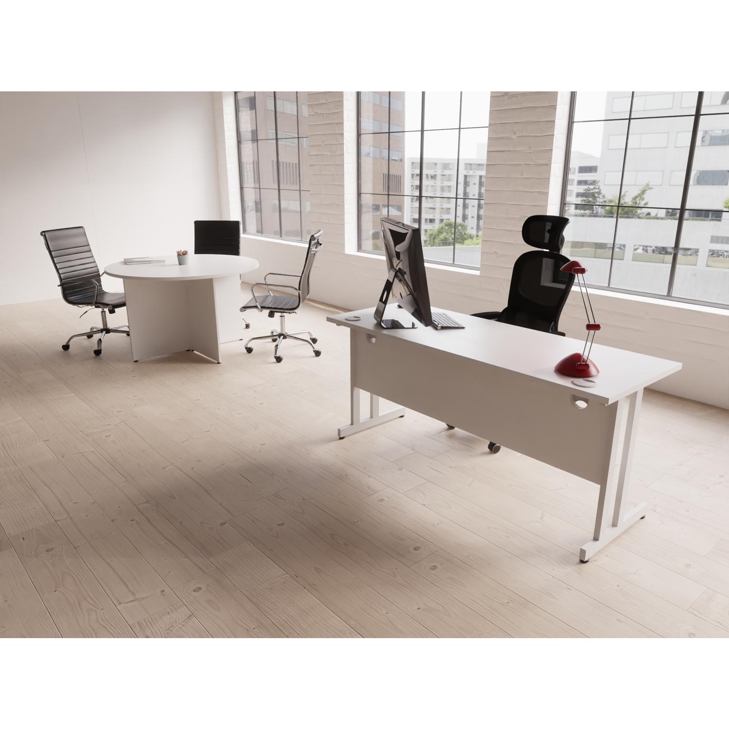 Nola Executive Chair High Back Soft Bonded Leather White